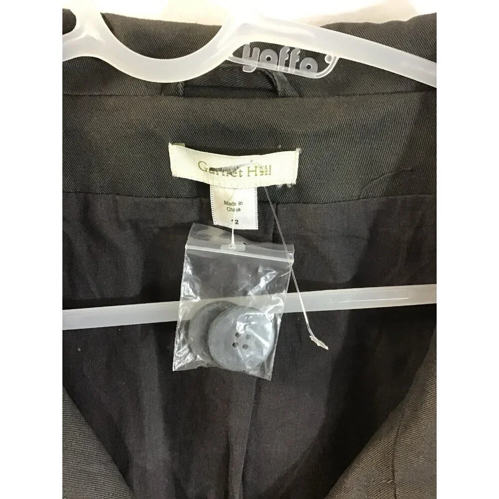 Garnet Hill Grey Cotton Trench Coat Grunge/Rock/Punk Sun Faded Distressed 🩶 - Picture 4 of 5